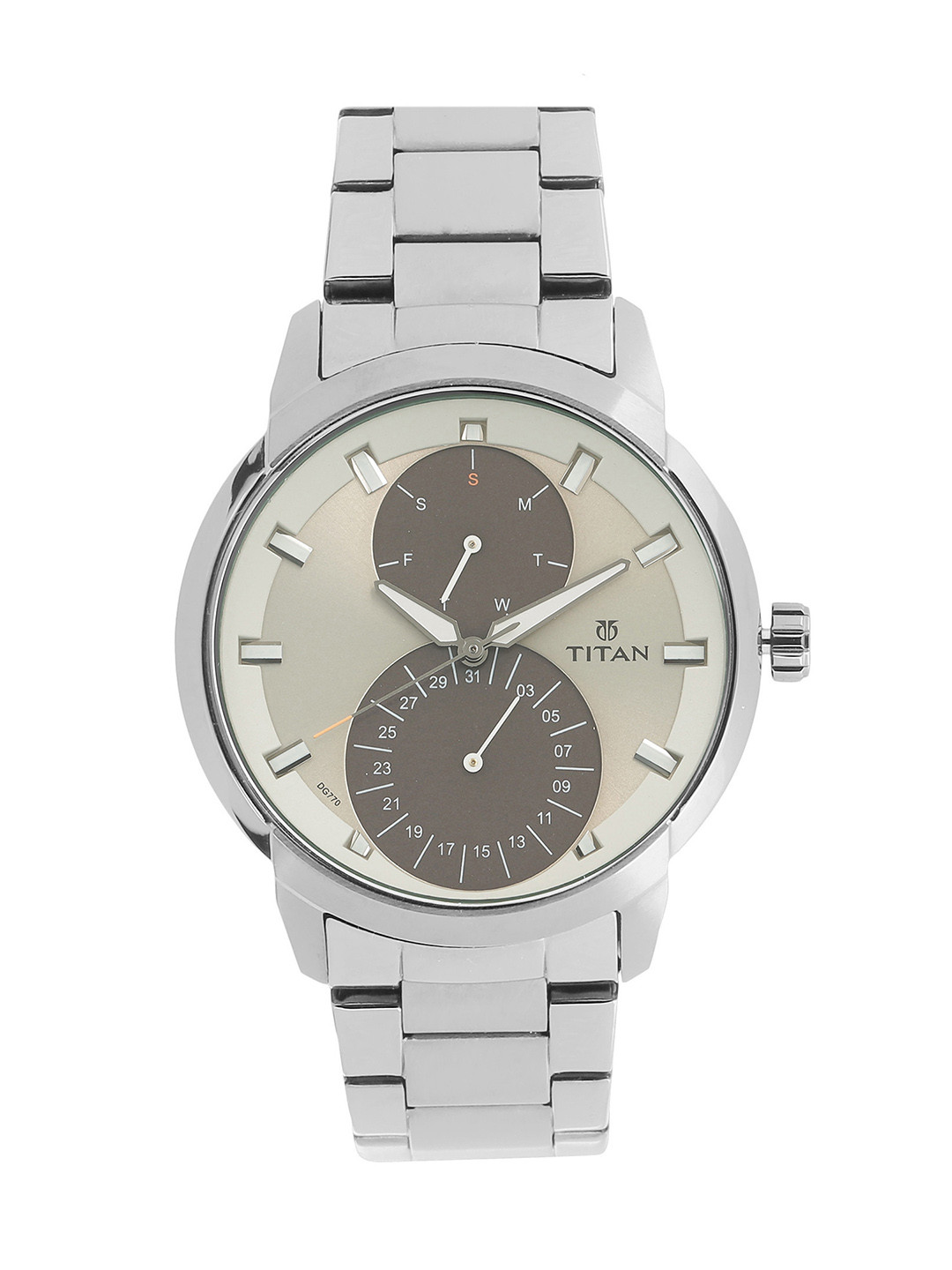 Titan Men Grey Analogue Watch 1756QM01