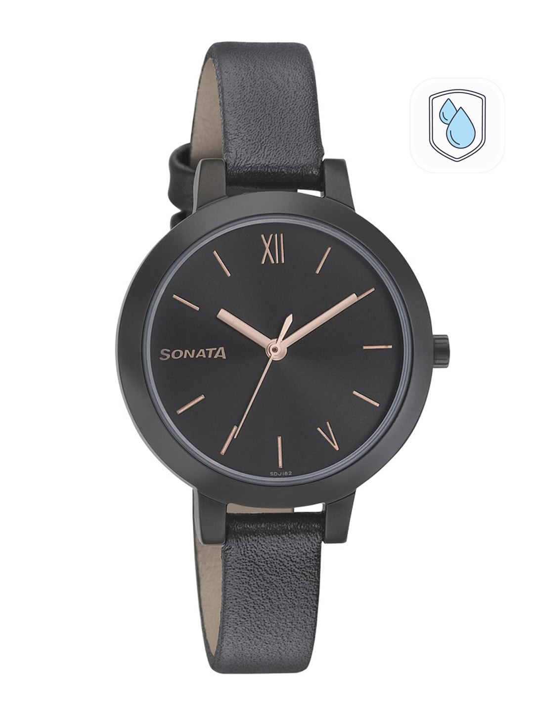 Sonata Busy Bees Women Black Analogue watch NL8141NL02