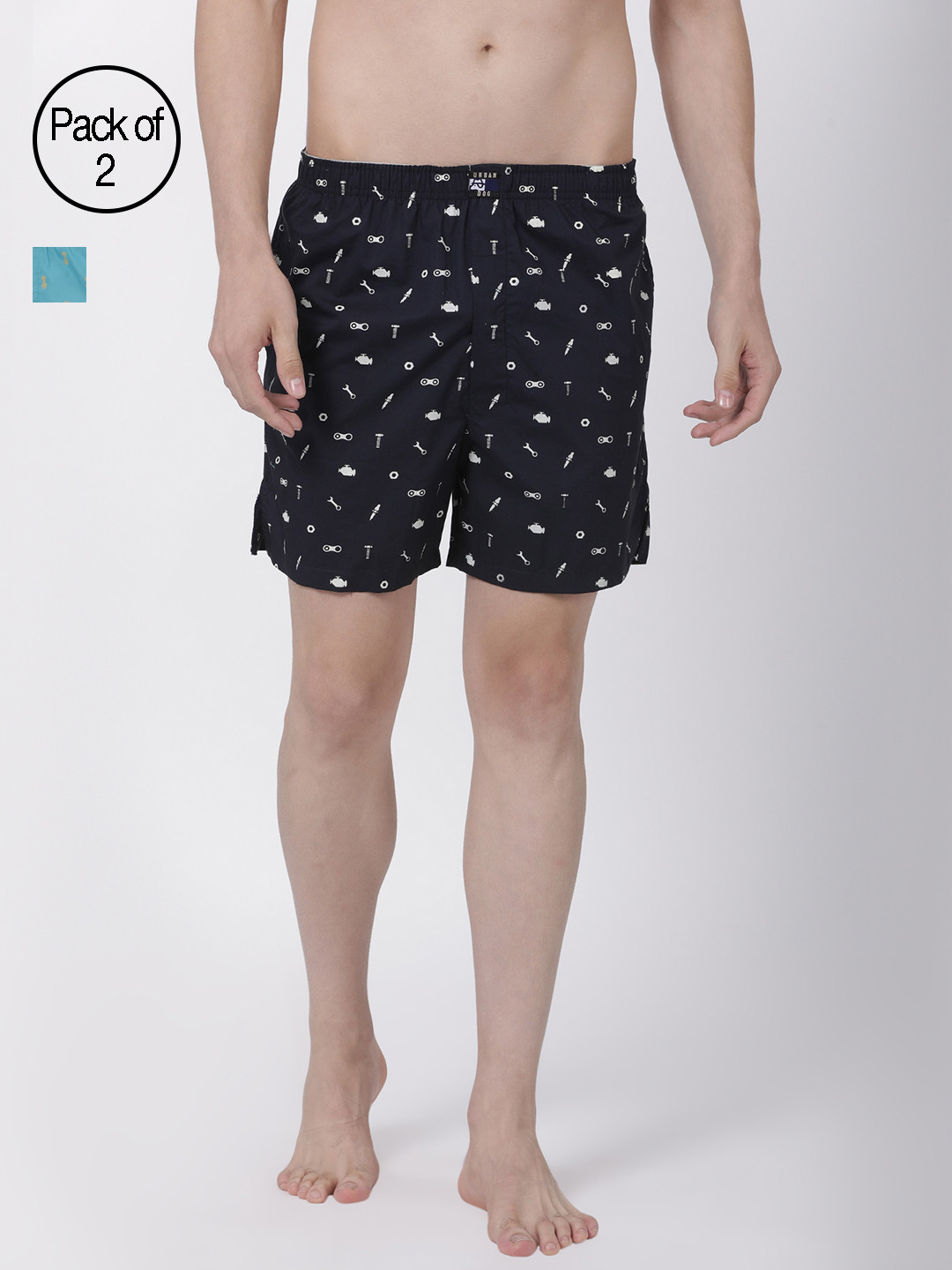 Urban Dog Men Pack of 2 Assorted Boxers UDBX140_UDBX155