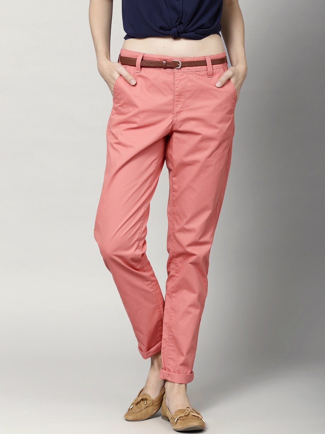 Marks and spencer casual trousers on sale
