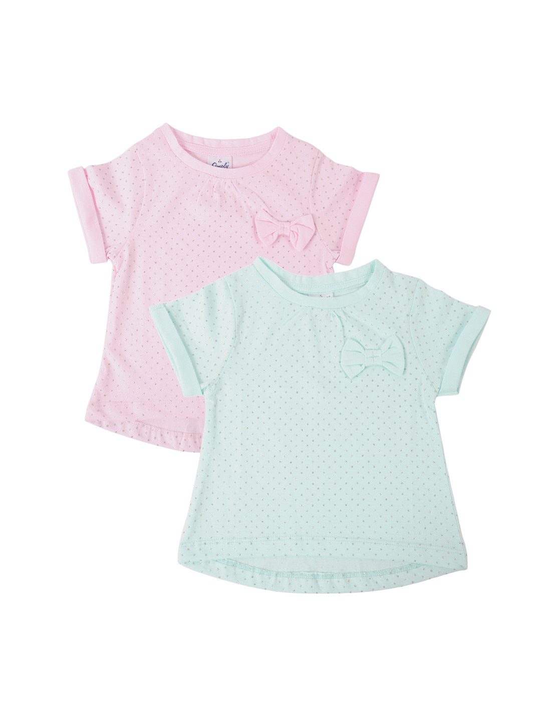 Simply Girls Pack of 2 Embellished Pure Cotton Tops