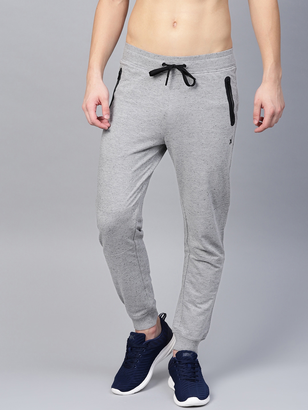 Buy HRX By Hrithik Roshan Men Grey Melange Solid Lifestyle Slim