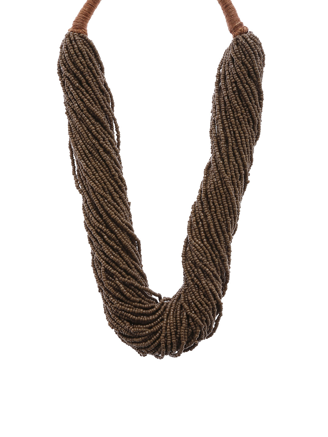 Bamboo Tree Jewels Brown Metal Handcrafted Necklace