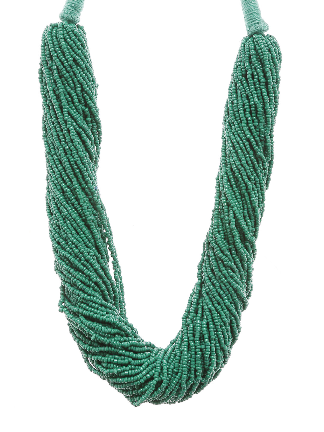 Bamboo Tree Jewels Green Metal Handcrafted Necklace