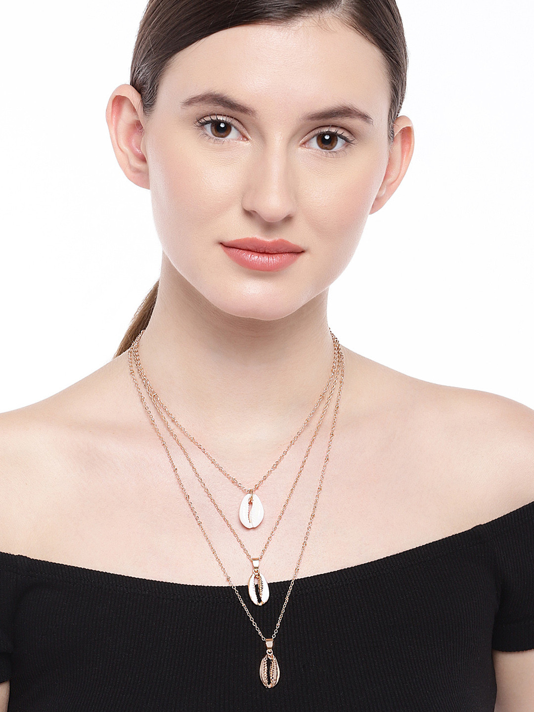 OOMPH Gold Toned Multistrand Necklace