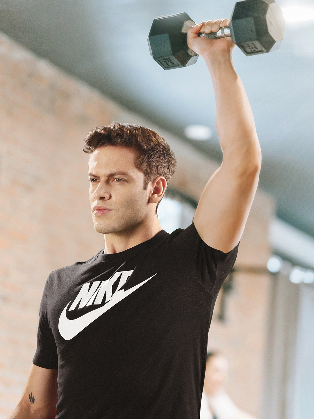 Nike Men Black  White Printed Standard Fit AS M NSW FUTURA Cotton Pure Cotton T-shirt