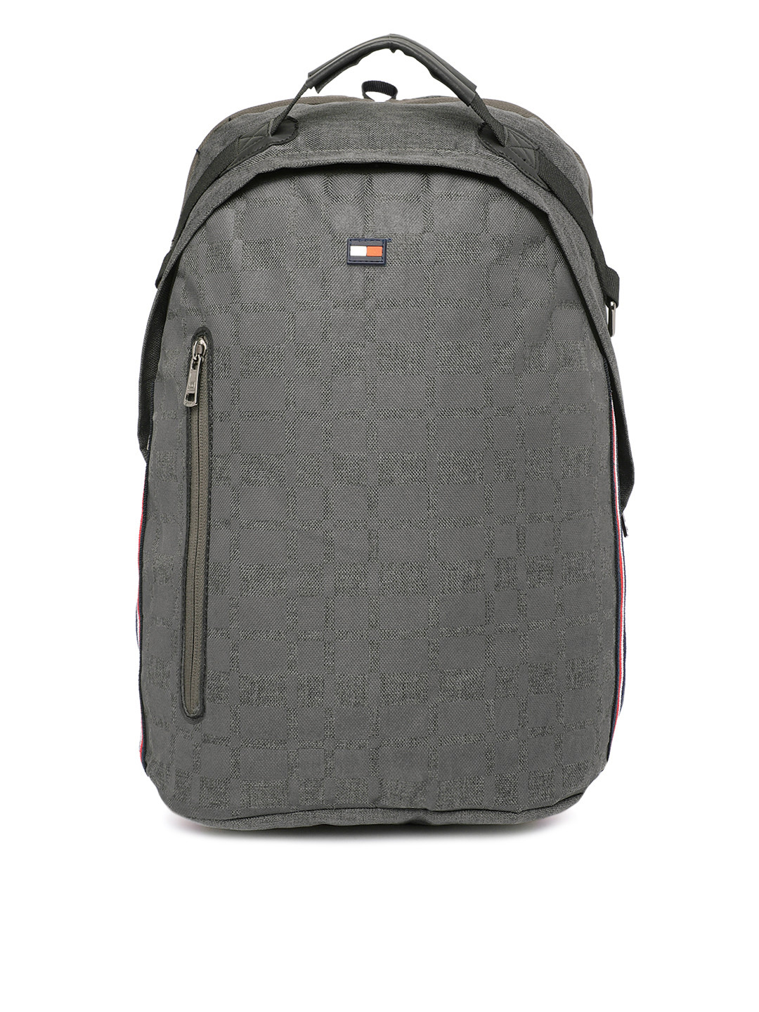 Tommy Hilfiger Unisex Grey Textured Laptop Backpack