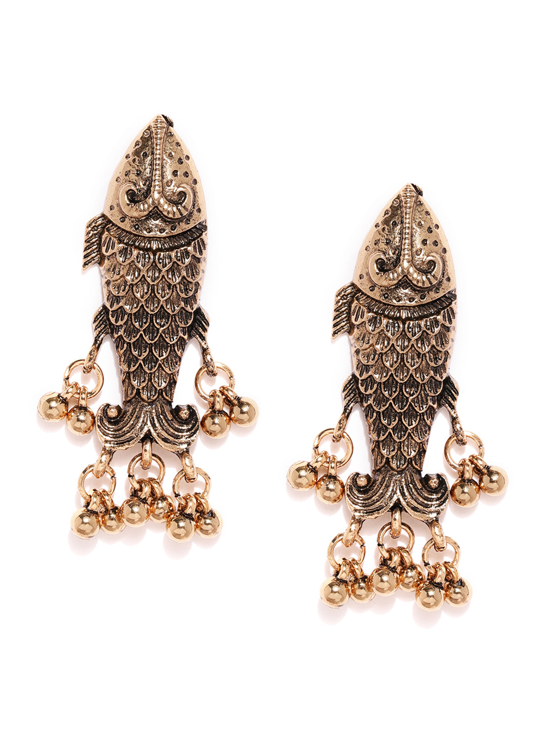 justpeachy Rose Gold Quirky Drop Earrings