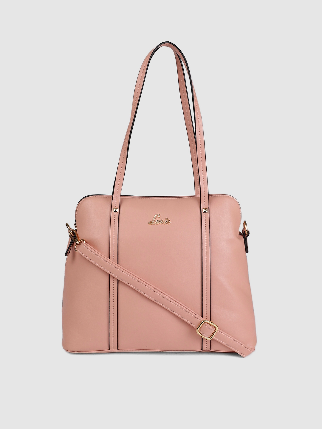 lavie pink solid shoulder bag