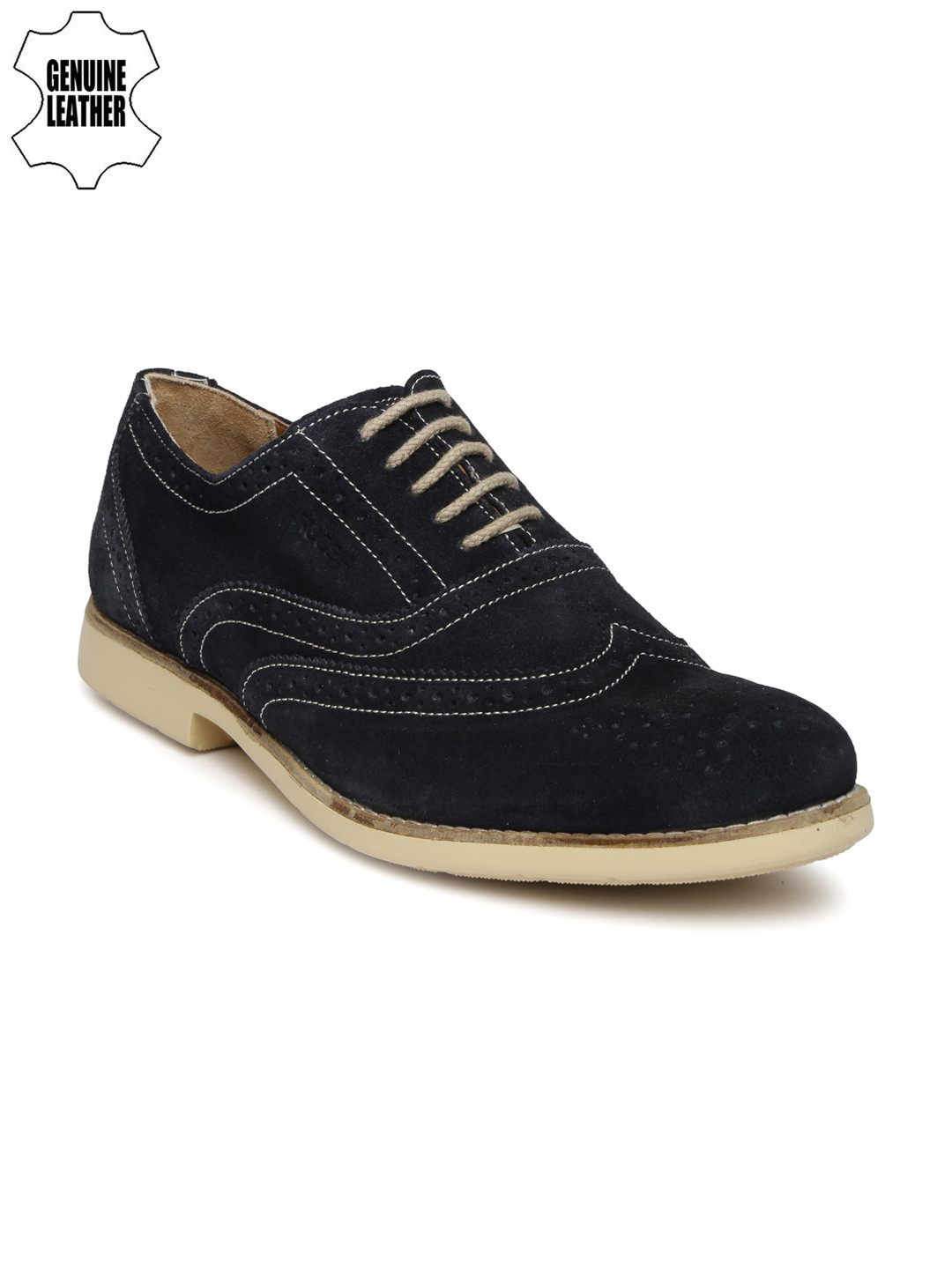 Ruosh Casual Men Navy Leather Boots
