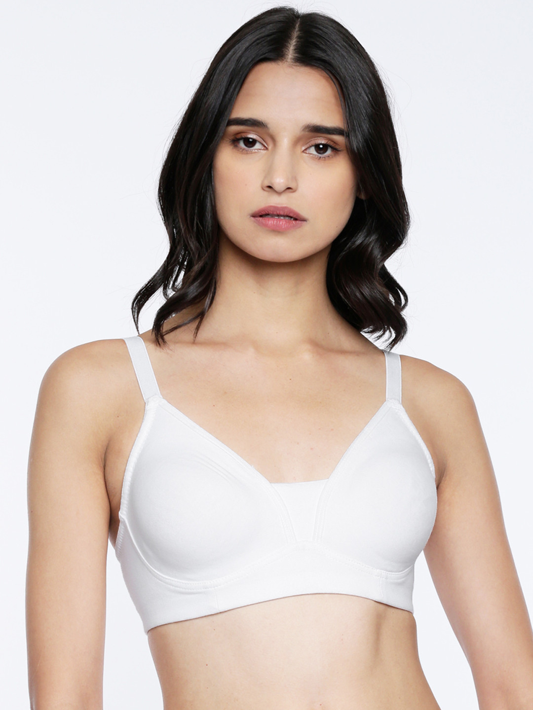 Lady Love White Solid Non-Wired Non Padded Everyday Bra LLBR2013
