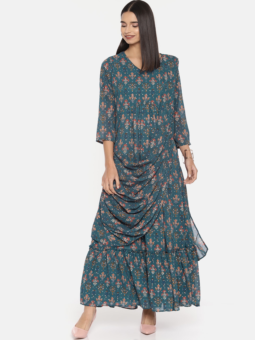 Global desi hotsell blue maxi dress