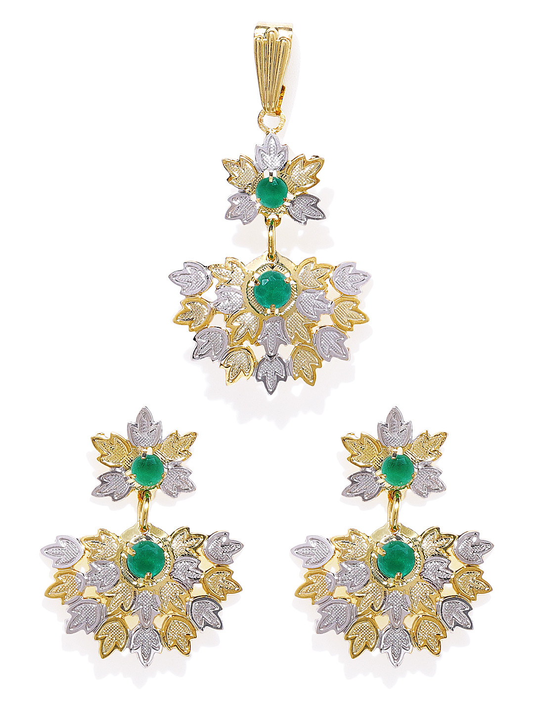 AccessHer 22k Gold Plated Pendant Set