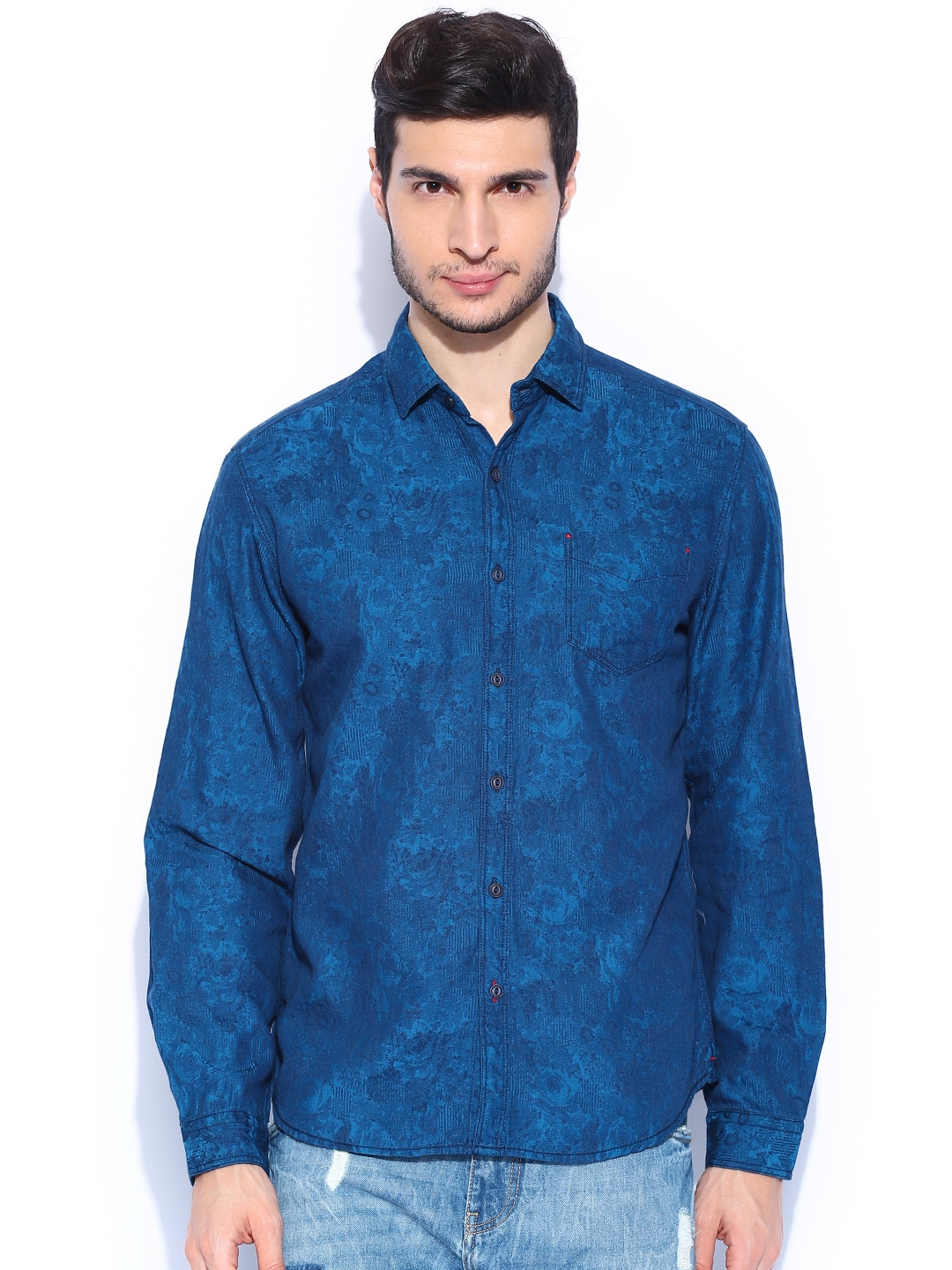 Locomotive Dark Blue Casual Shirt