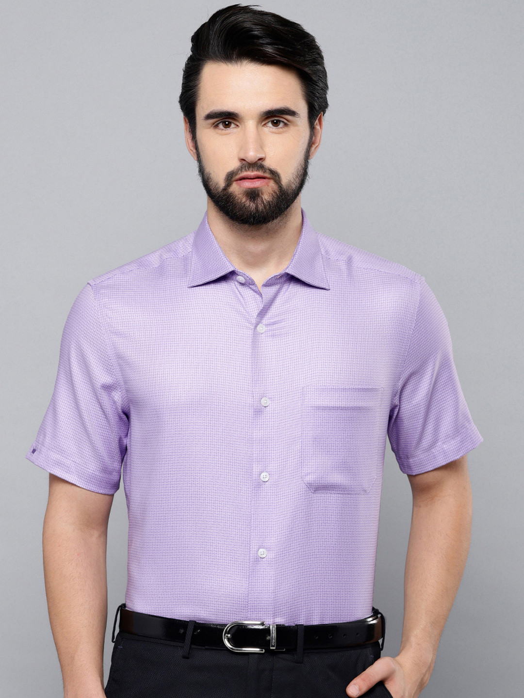Buy Louis Philippe Men Purple Classic 
