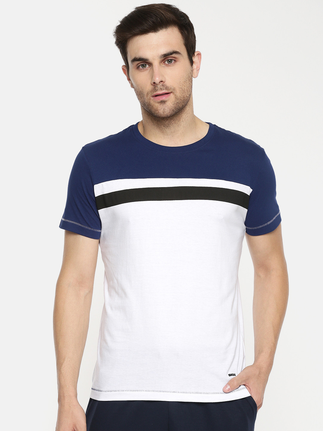 Buy Skult By Shahid Kapoor Men Blue White Colourblocked Round Neck T Shirt Tshirts For Men 10236355 Myntra Add interesting content and earn coins. myntra