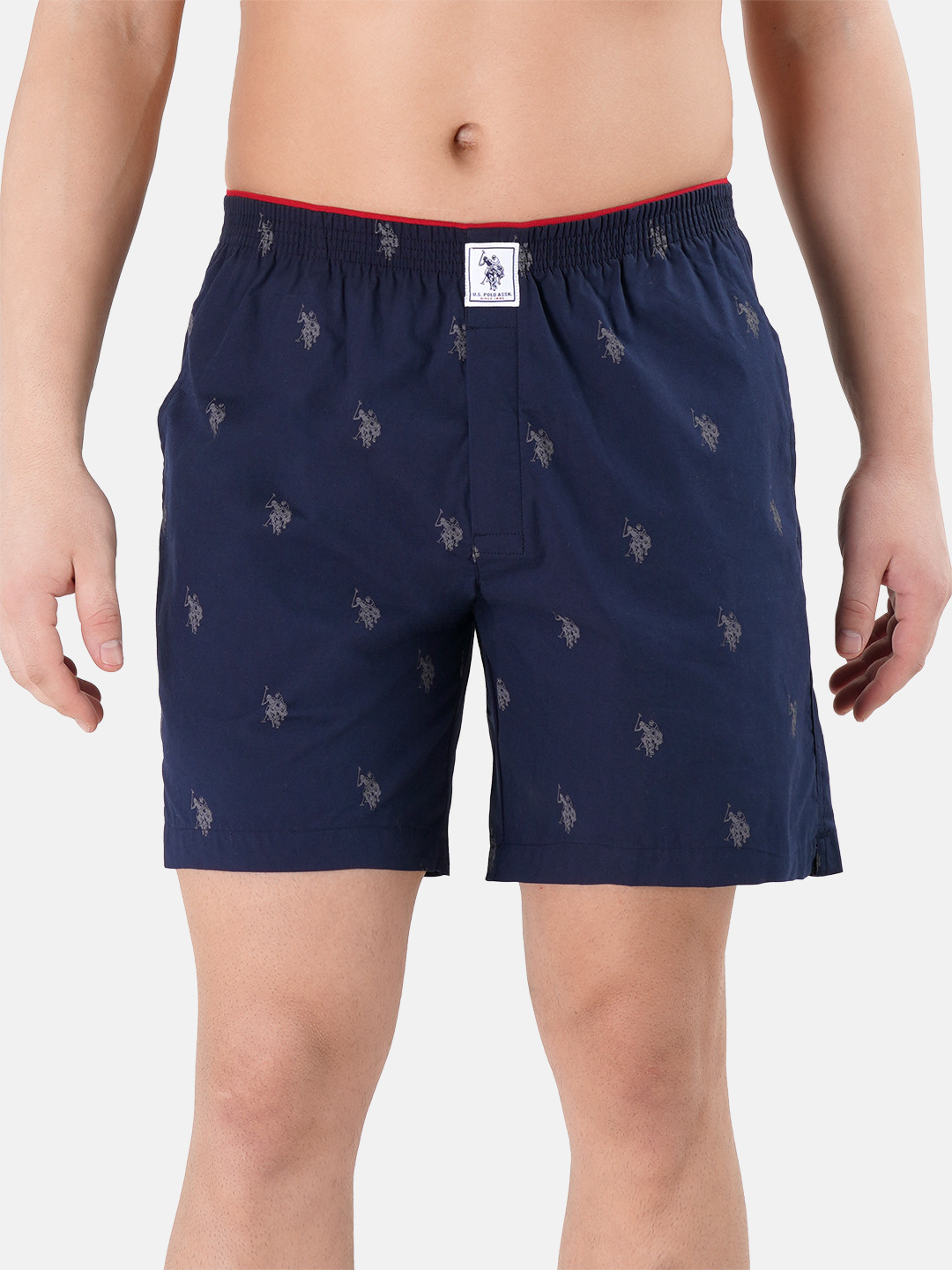 U.S. Polo Assn. Men Navy Blue Printed Boxers Y9I021-195-P1