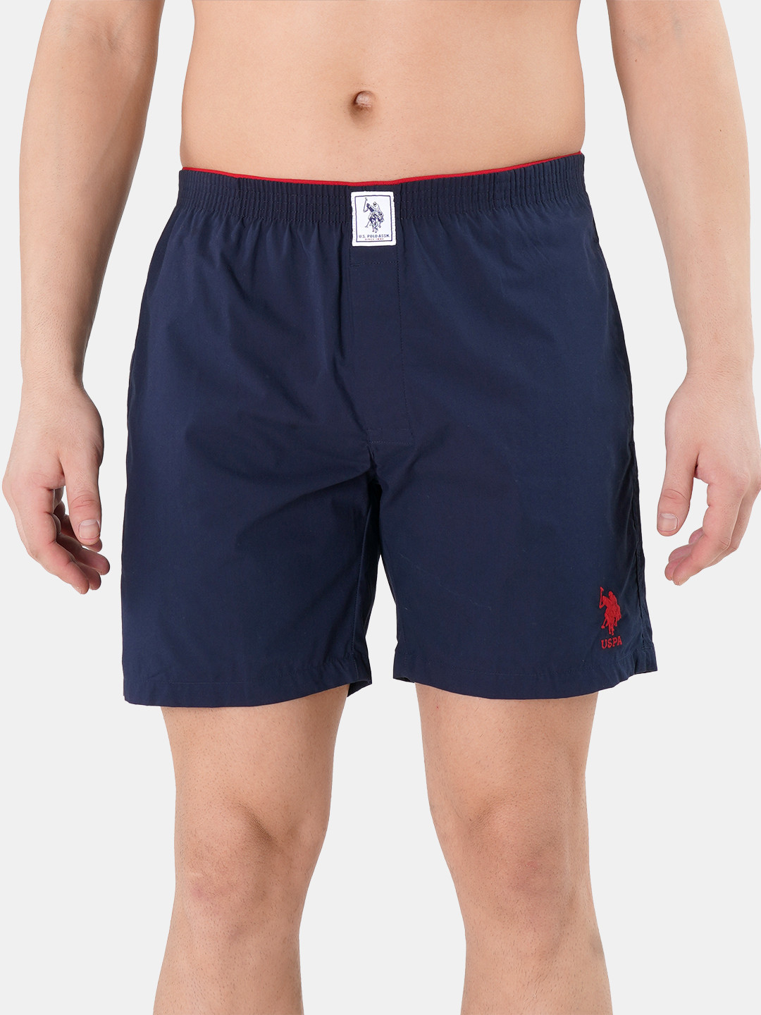 U.S. Polo Assn. Men Dark Navy Blue Solid Pure Cotton Boxers Y9I108-656-PL-S
