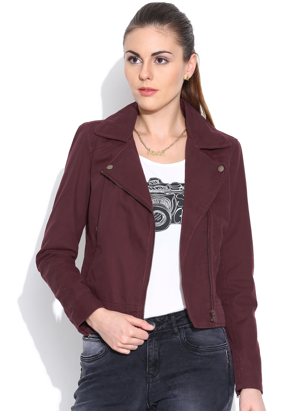 Buy Levis Burgundy Jacket - Jackets for Women 1026466 | Myntra