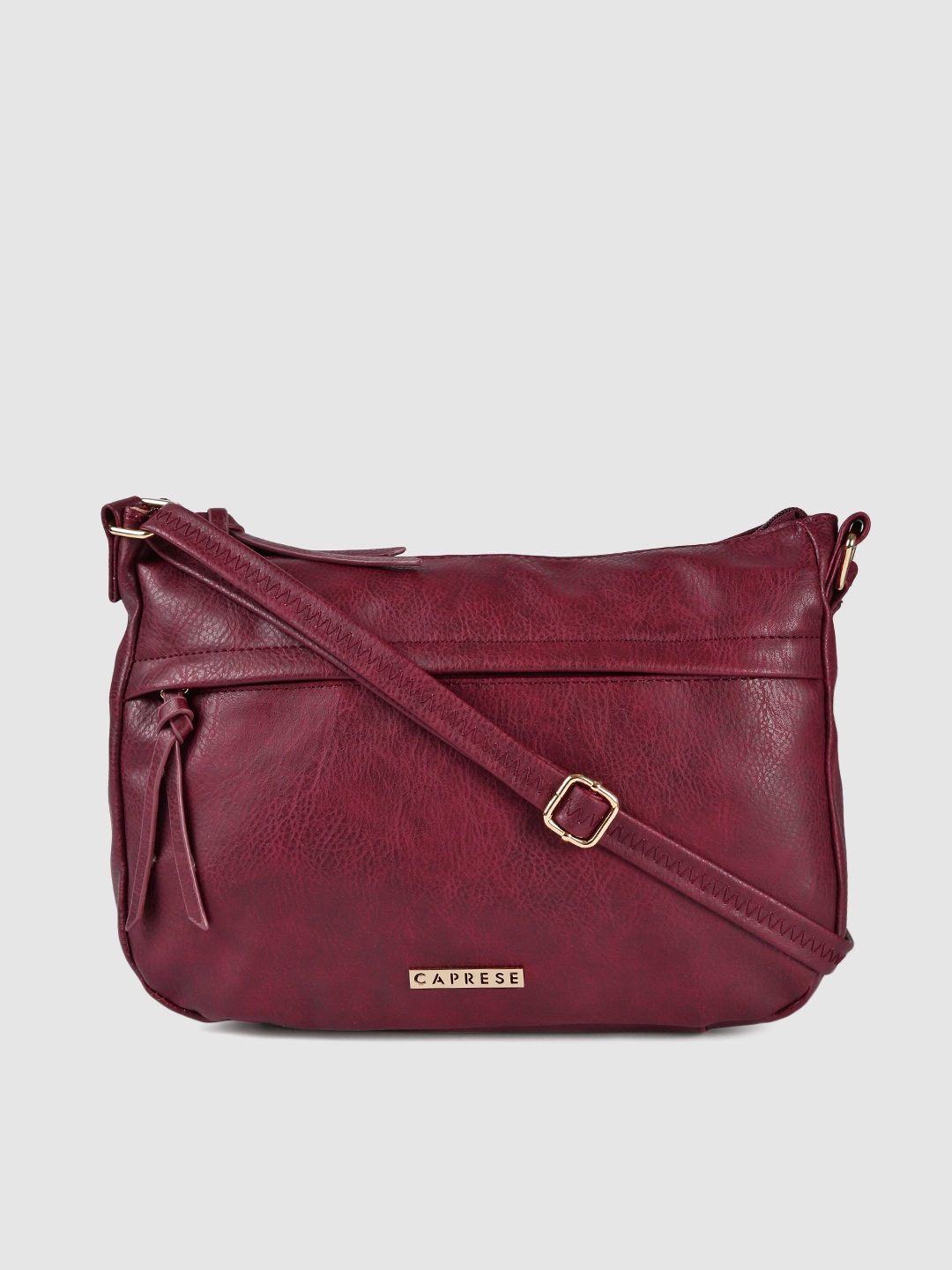 Buy Caprese Maroon Solid Sling Bag Handbags for Women 10272113 Myntra