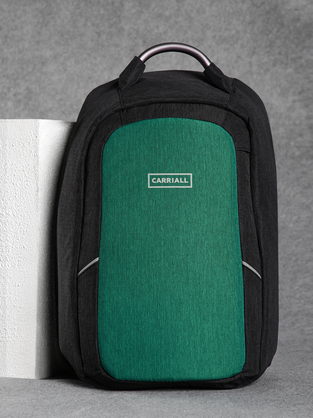 CARRIALL Unisex Green & Black Columbus Anti Theft Backpack with Bluetooth Functionality