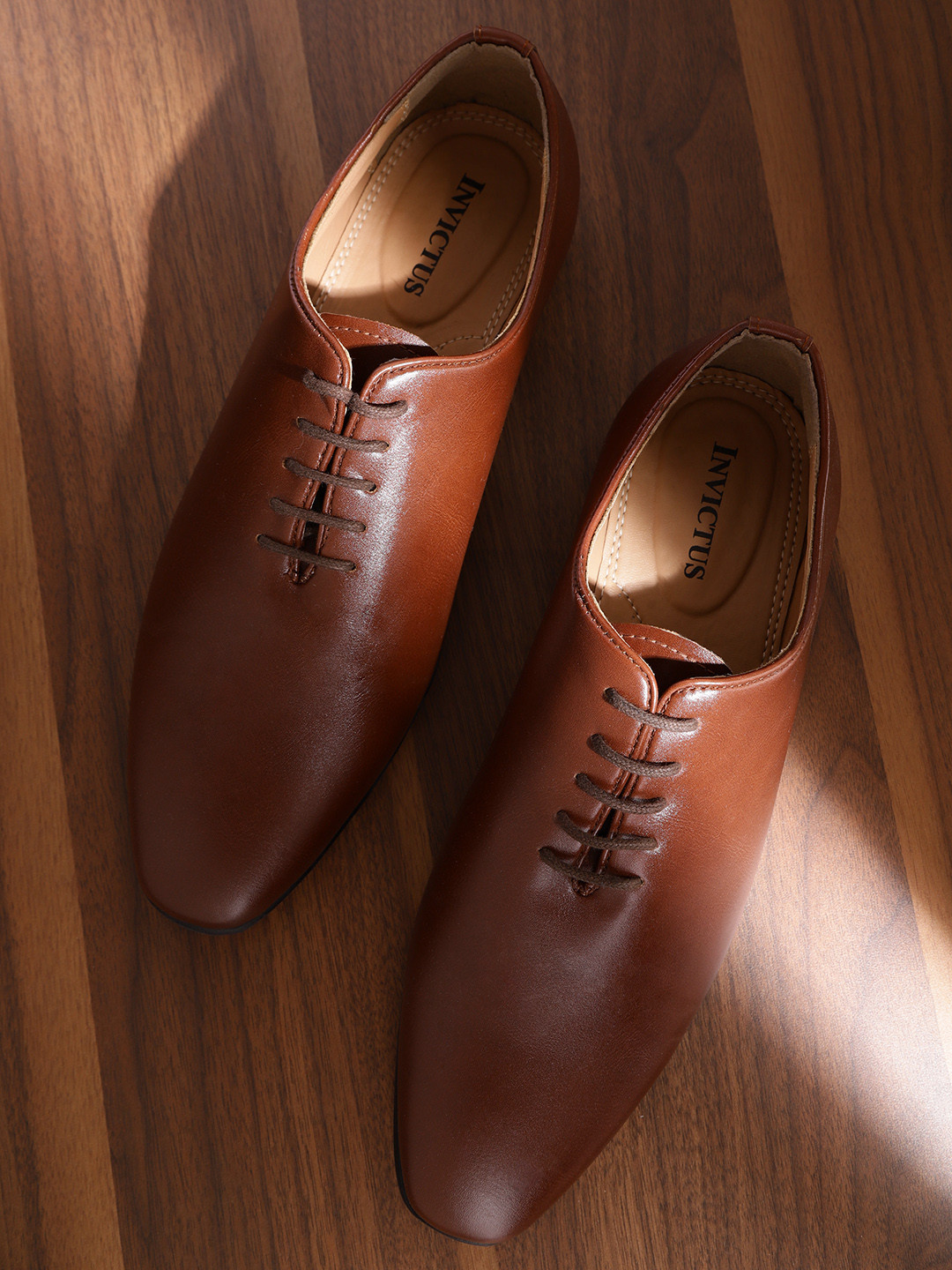 INVICTUS Men Brown Formal Oxfords