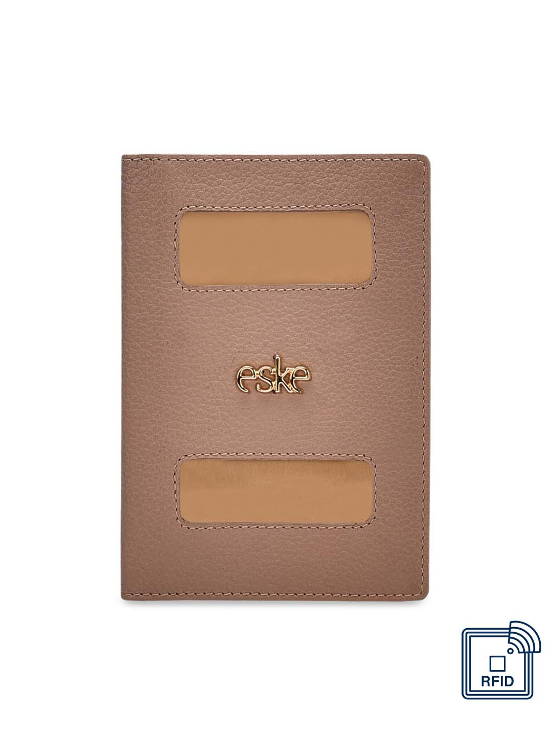 Eske Unisex Beige Passport Holder