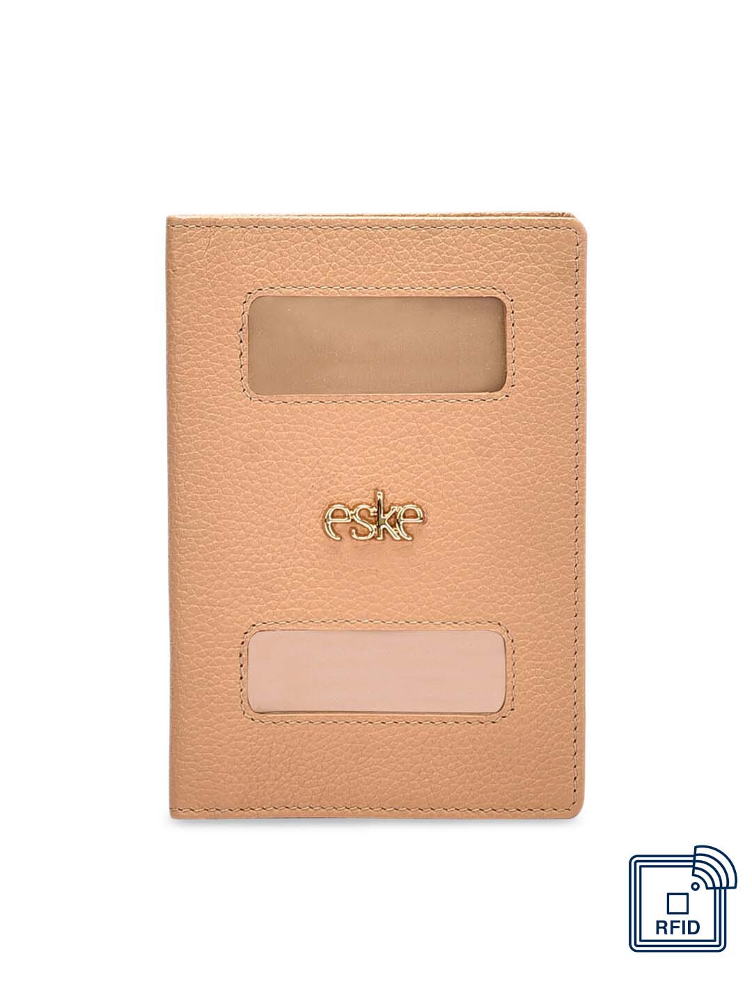 Eske Unisex Beige Passport Holder