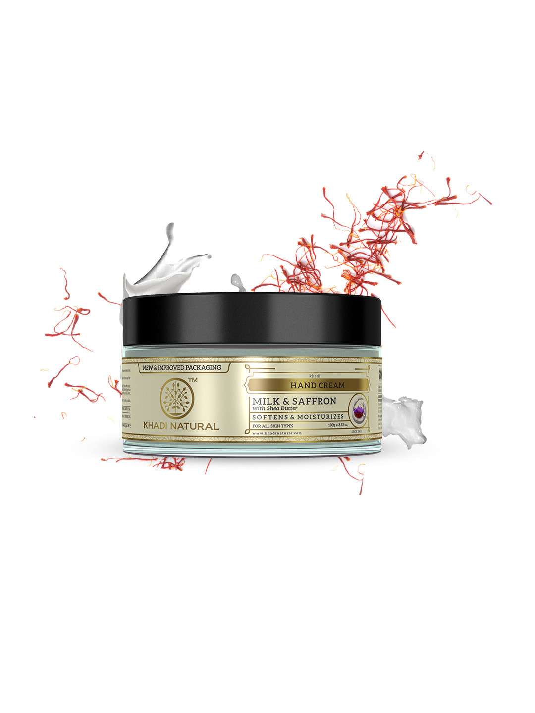 Khadi Natural Milk & Saffron Hand Cream for Smooth Feel - 100g