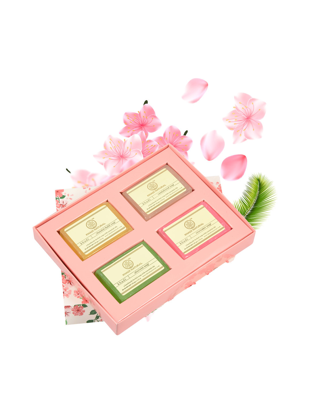 Khadi Natural Set of 4 Ayurvedic Handmade Soap Gift Kit