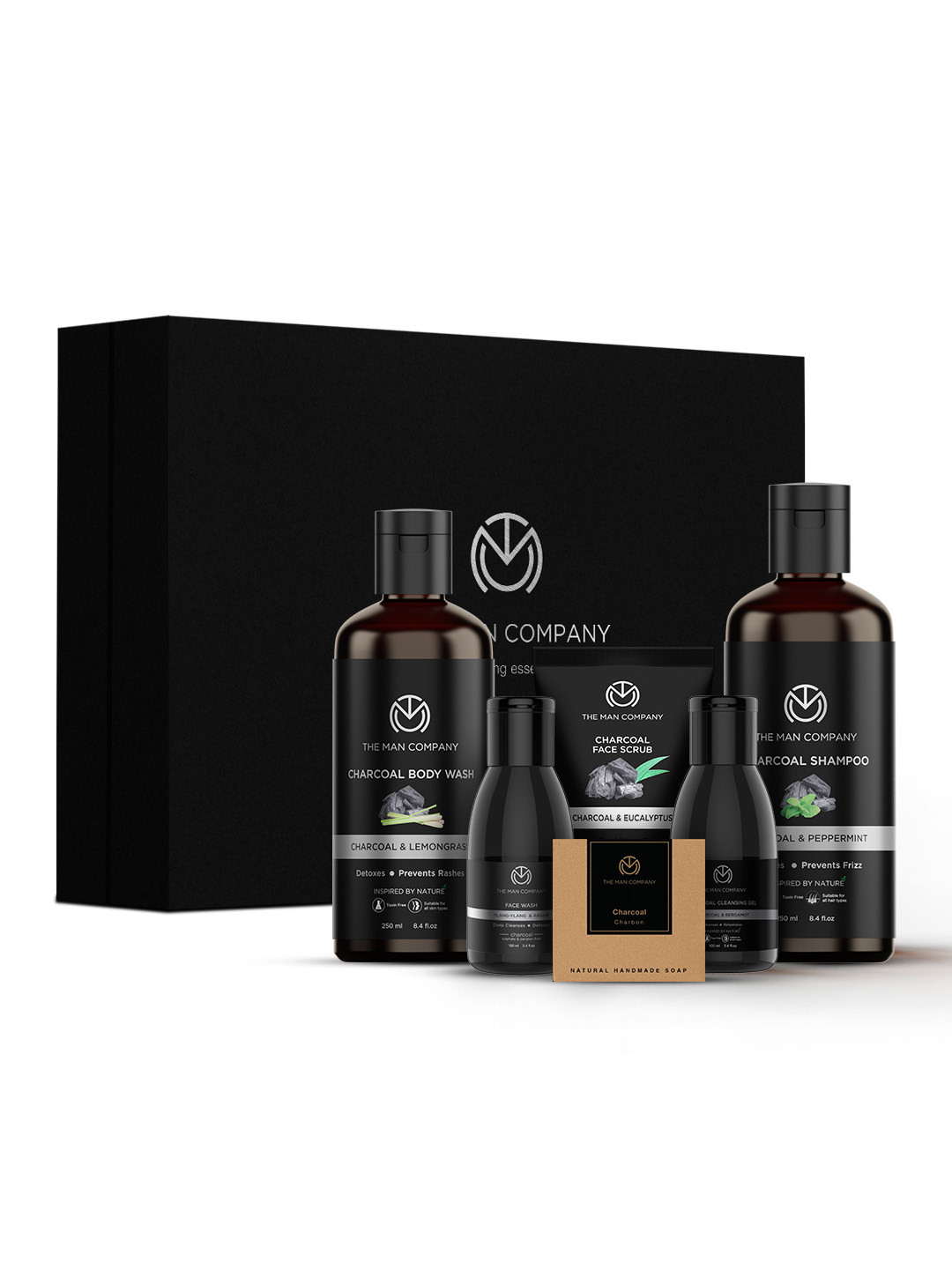 THE MAN COMPANY Set of 6 The Charcoal Gang Grooming Kit