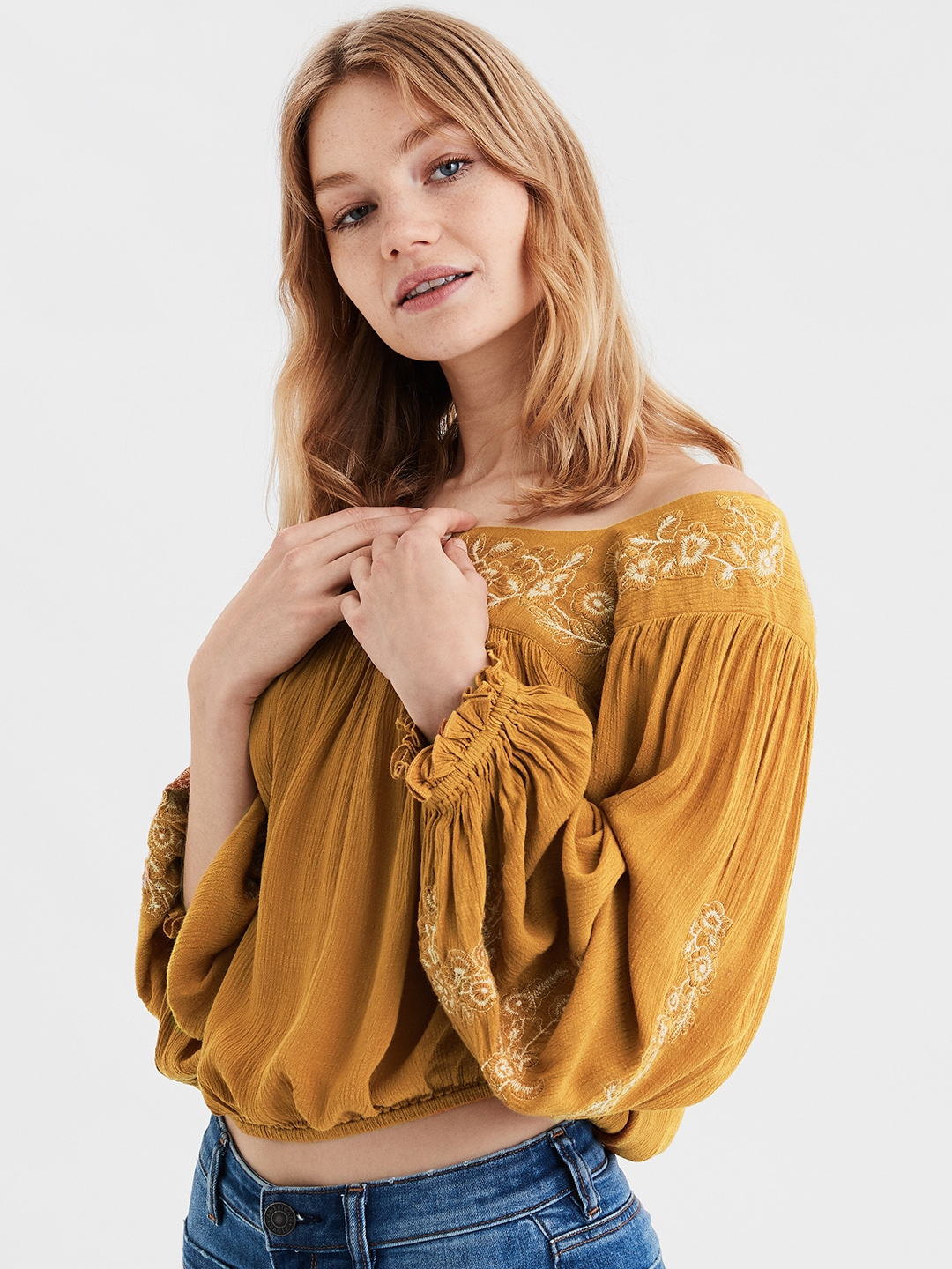 American eagle clearance yellow top