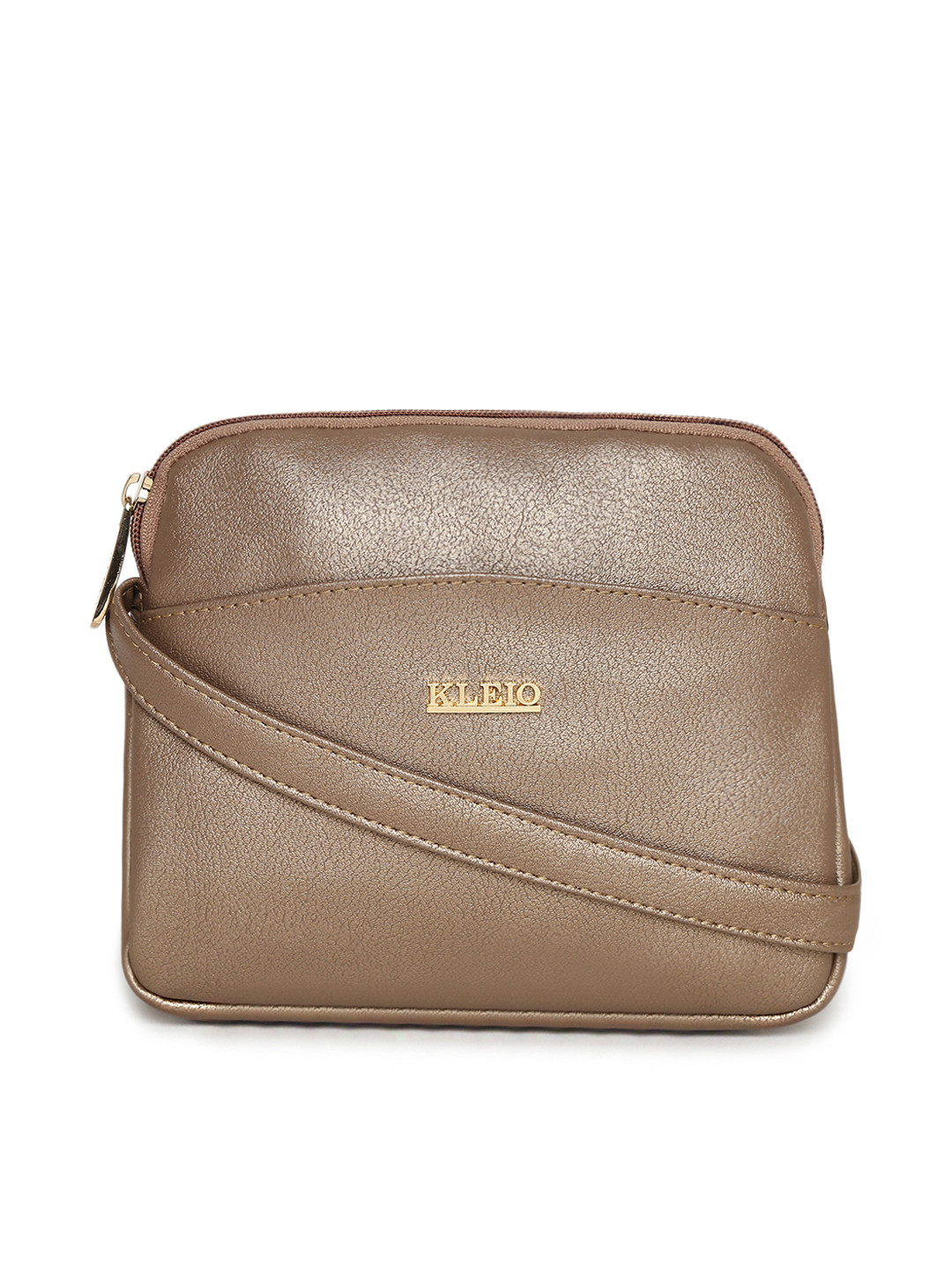 KLEIO Copper-Toned Cross Body Sling Bag