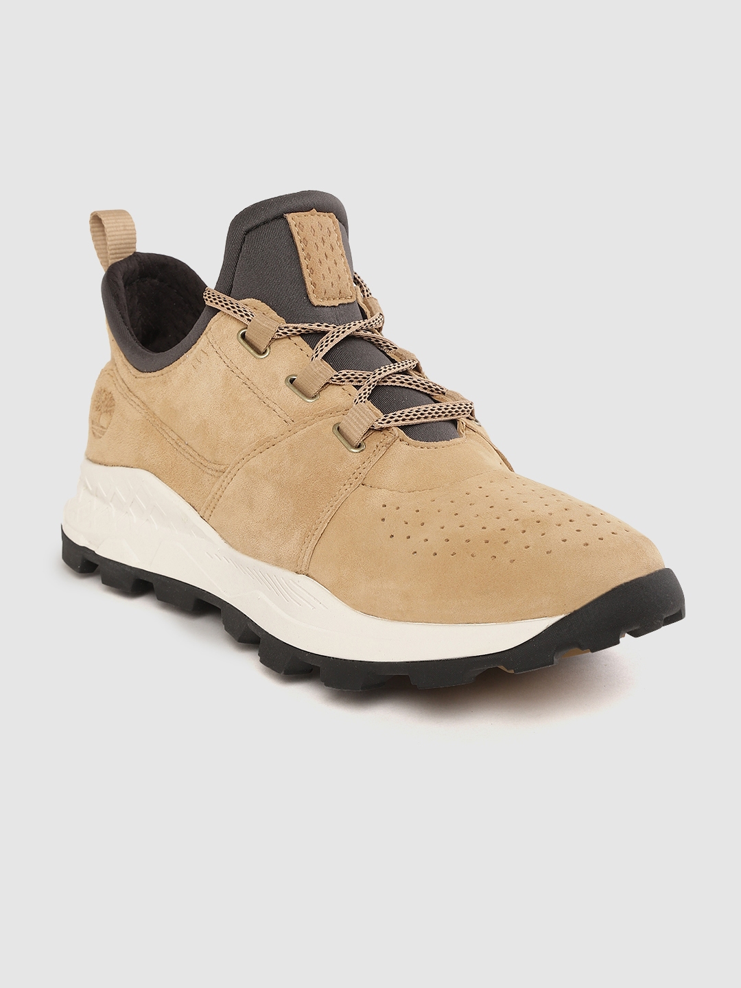 Buy Timberland Men Beige Brooklyn Oxford Perforated Suede Sneakers Casual Shoes for Men 10327859 Myntra