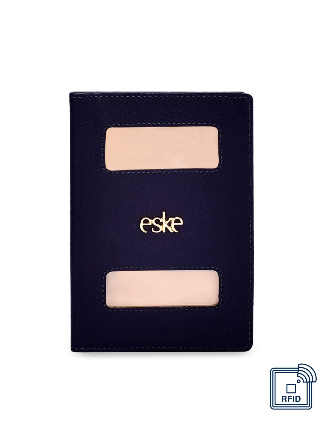 Eske Unisex Navy Blue Passport Holder