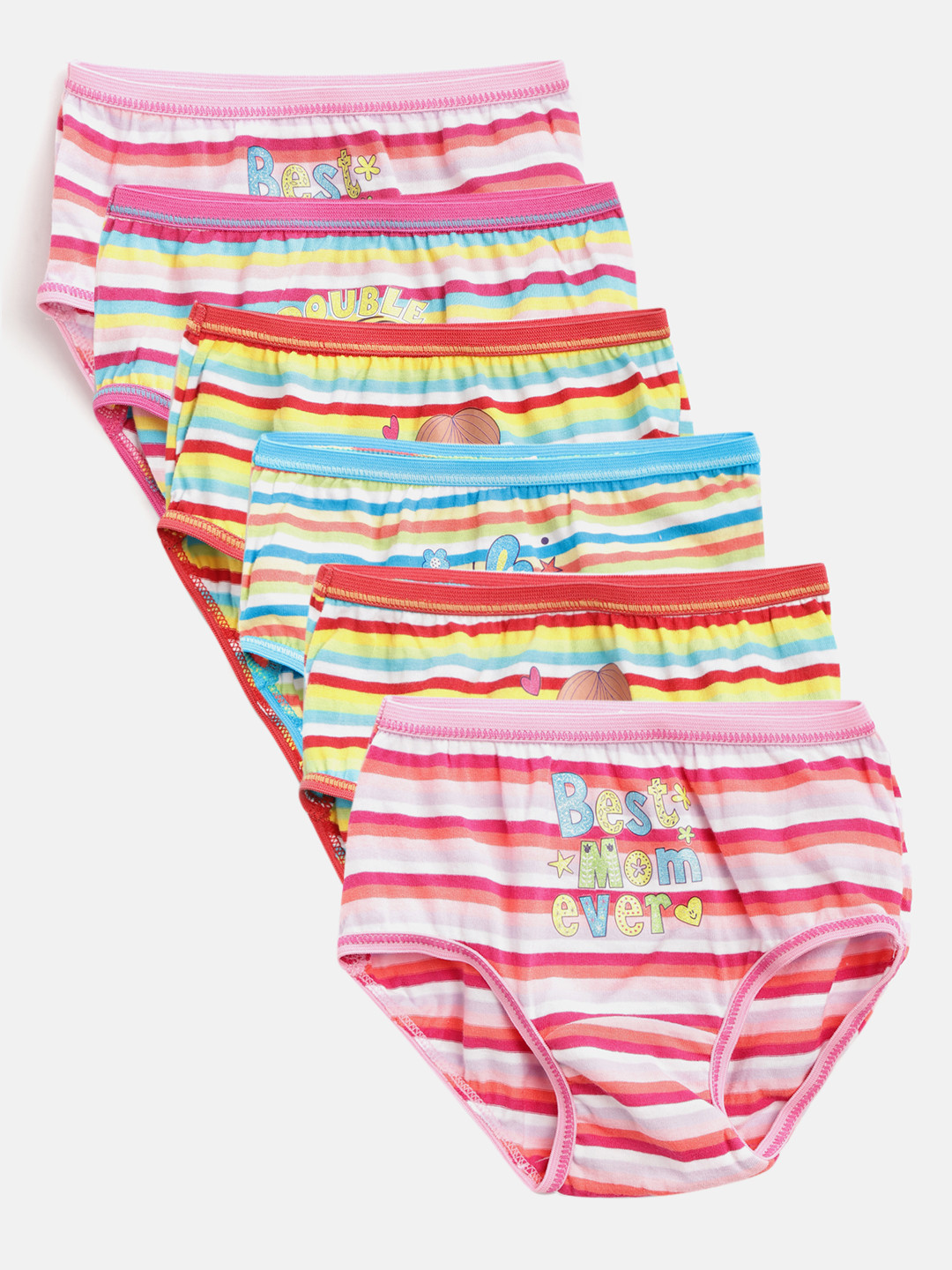 Bodycare Girls Pack of 6 Striped Briefs 3035ABCDAB-60