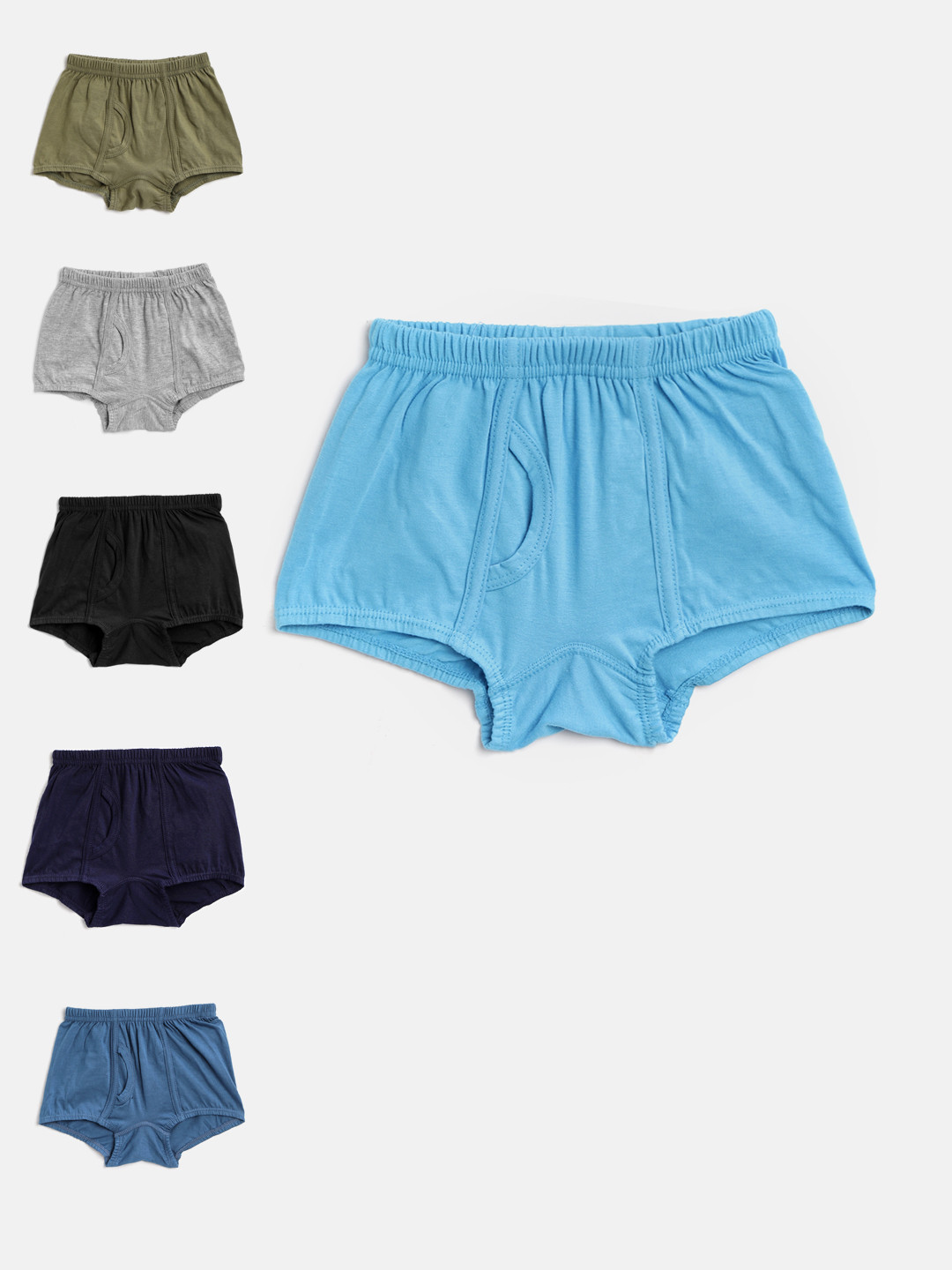 Bodycare Kids Boys Pack of 6 Solid Briefs  4D_ABCDEF-60