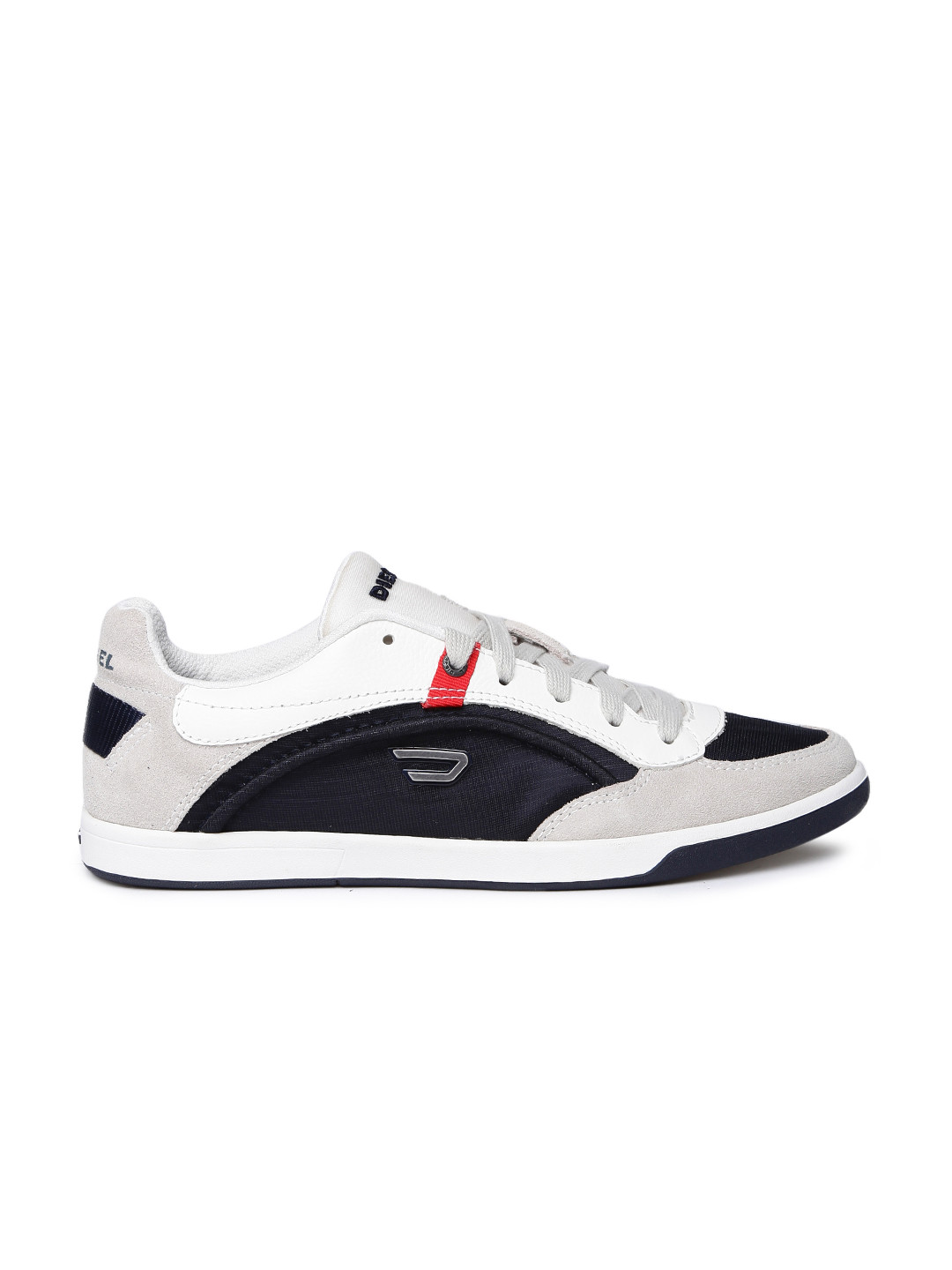 Buy DIESEL Men Navy Blue Solid Starch 