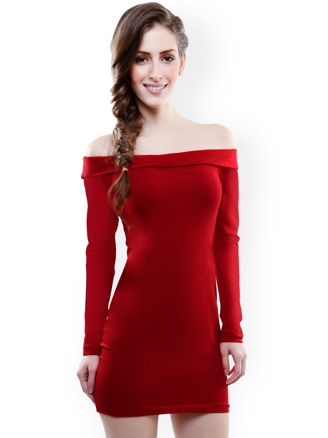 myntra red gown