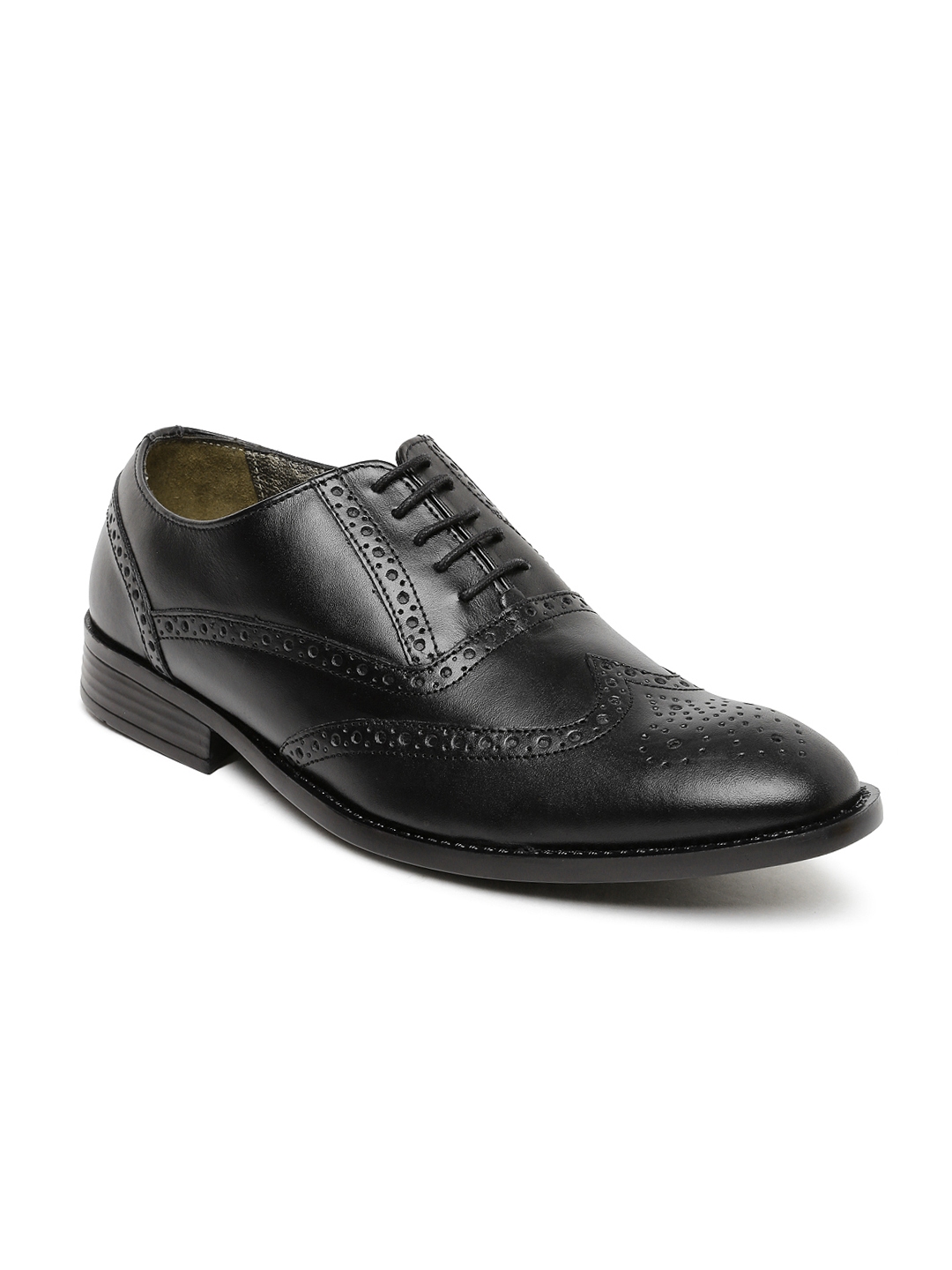 Bata Men Black Ambassador Leather Brogue Formal Shoes