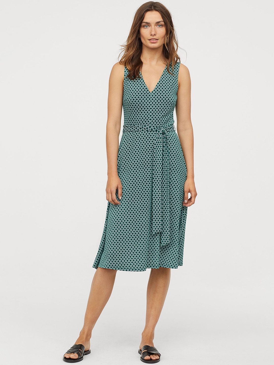 H&m green dress outlet 2019