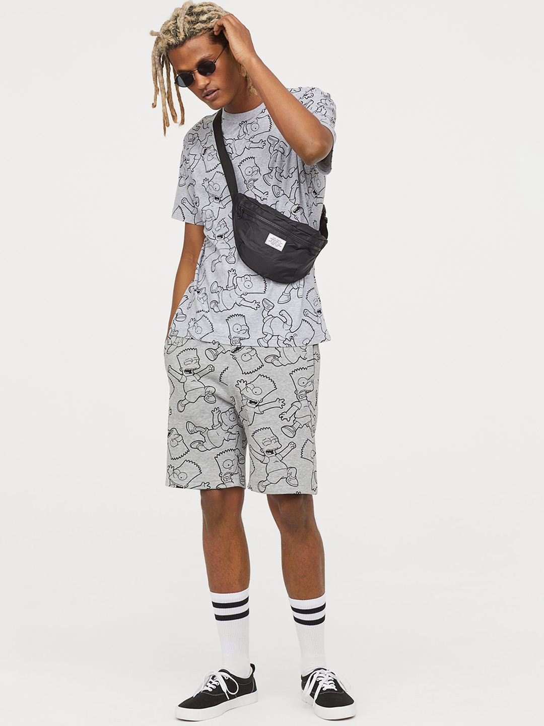 Buy H M Men Grey and Black Sweatshirt Shorts Shorts for Men 10382693 Myntra