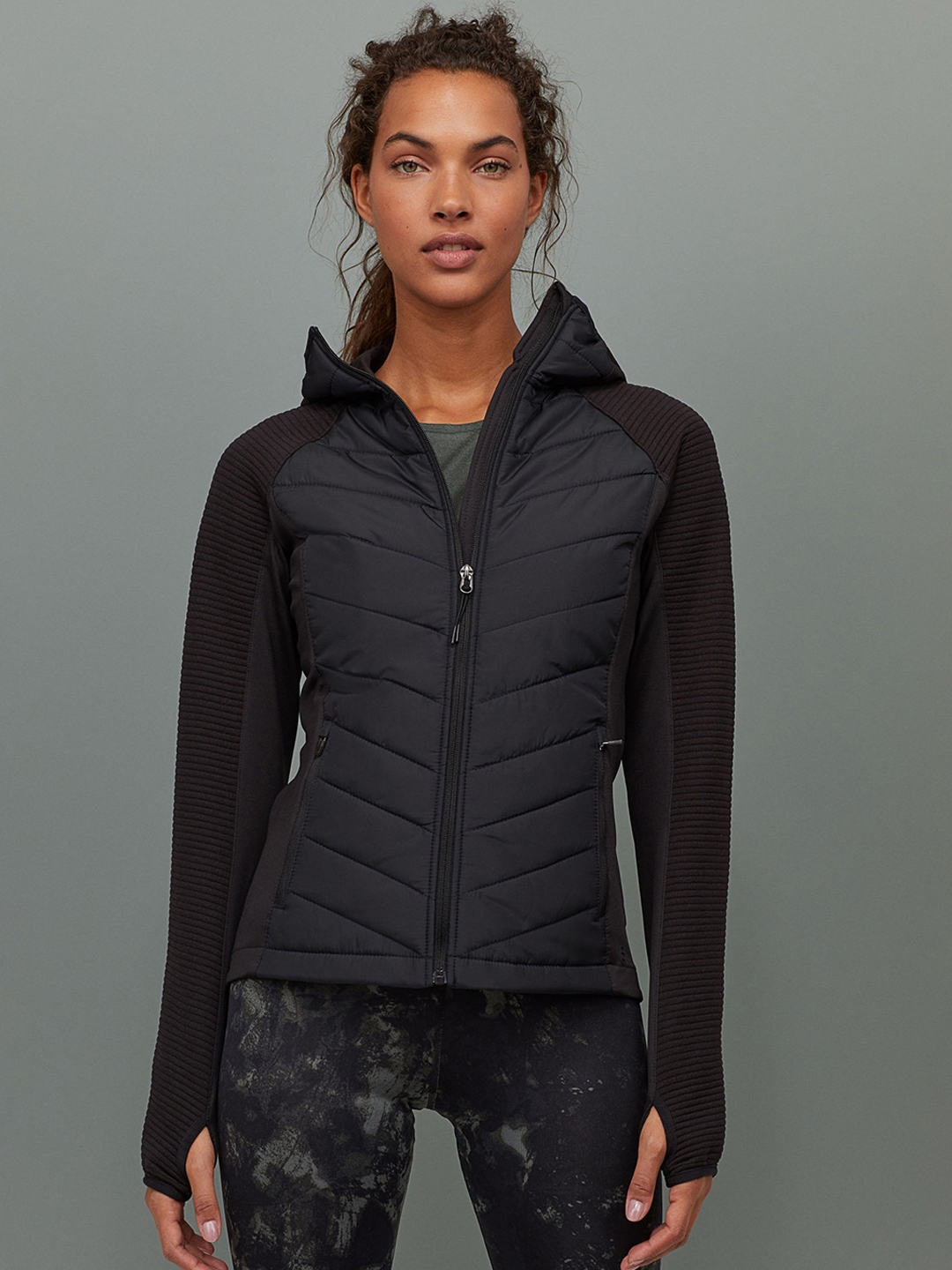 Buy H M Women Black Solid Padded Outdoor Jacket Jackets for Women 10384779 Myntra