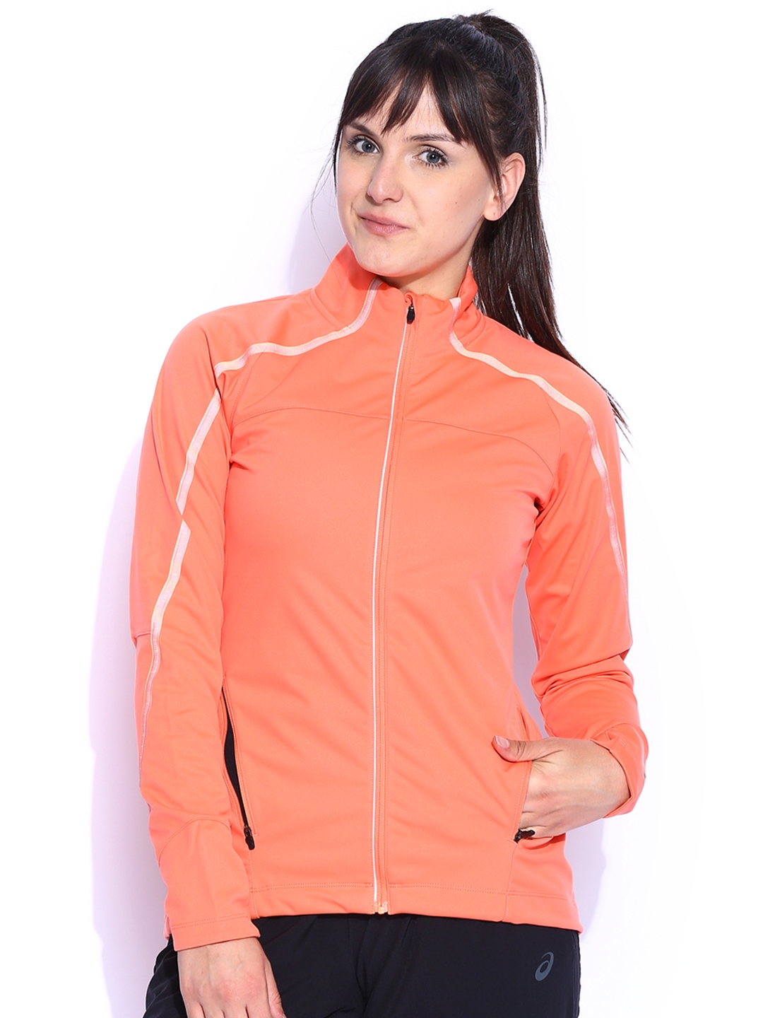 Asics orange sales running jacket