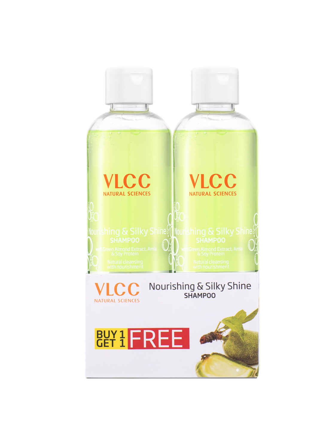 VLCC Set of 2 Nourishing & Silky Shine Hair Defense Shampoos - 350 ml Each