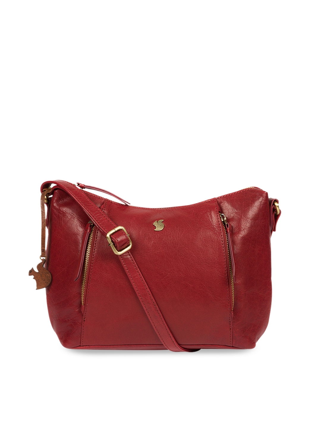 Buy PURE LUXURIES LONDON Women Red Conkca Collection Genuine Leather Esta Sling Bag Messenger Bag for Women 10414718 Myntra