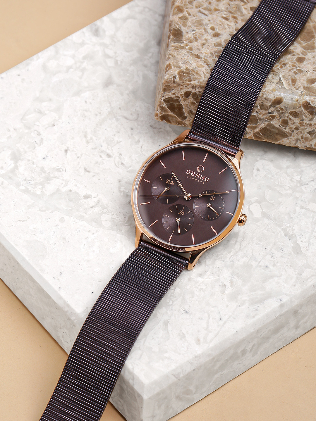 Obaku Women Brown Analogue Watch V212LMVNMN