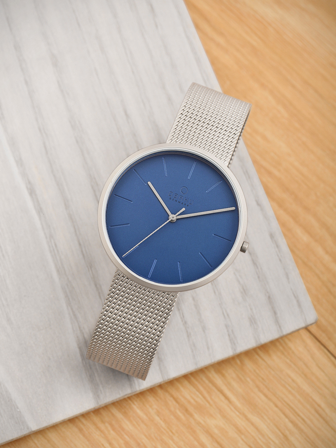 Obaku Men Blue Analogue Watch V219GXCLMC