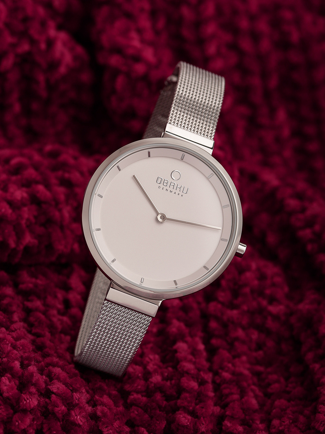 Obaku Women White Analogue Watch V225LXCIMC