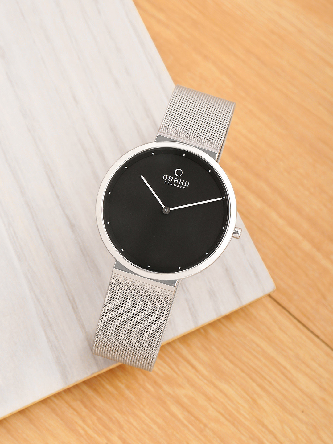 Obaku Men Black Analogue Watch